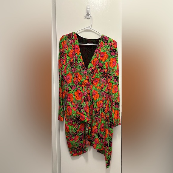 ZARA FLORAL PRINT DRESS - Picture 2 of 8